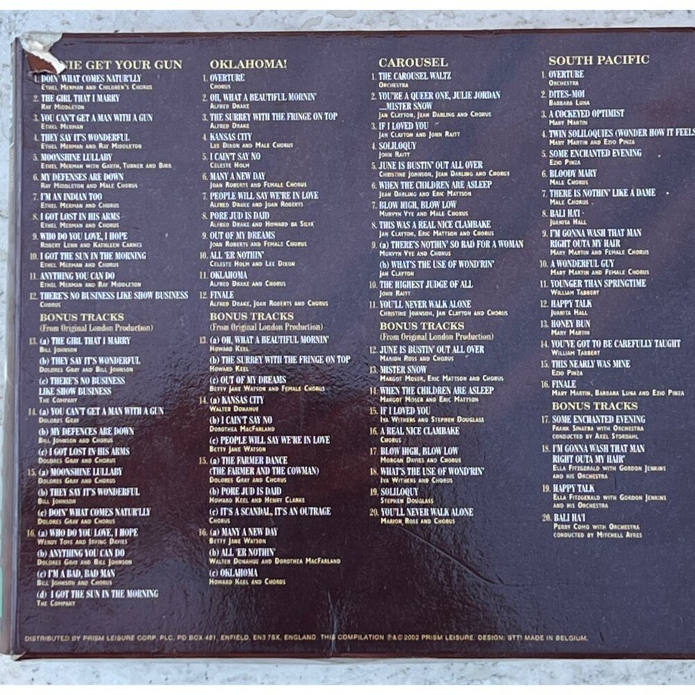 Prism Leisure CD Set of 8 Broadway Musicals VGUC from Original Soundtracks Gift - Picture 8 of 9